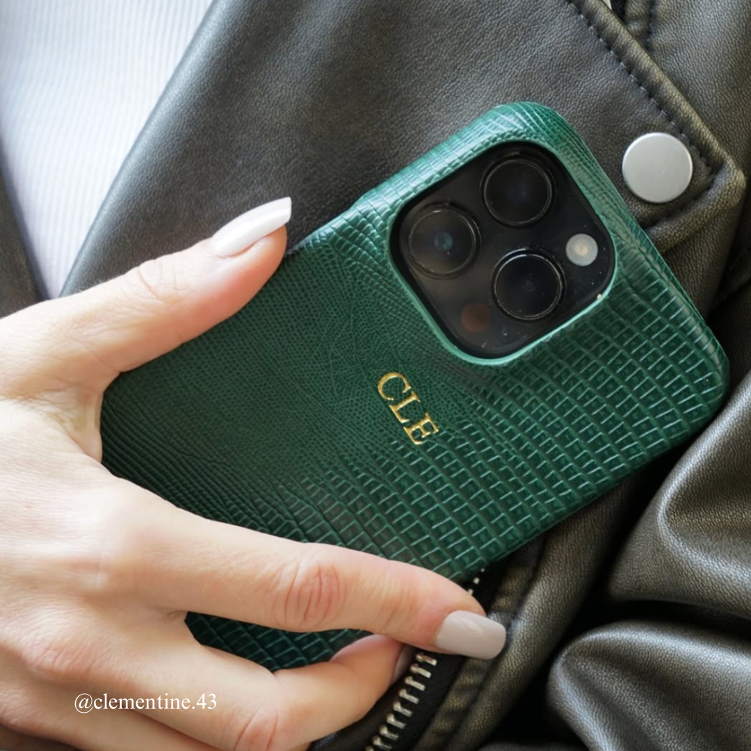Forest Green Crocodile Textured Case – Mentagna Forest Green Crocodile Textured Case – Mentagna