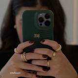 Forest Green Crocodile Textured Case