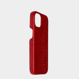 Red Crocodile Textured Case