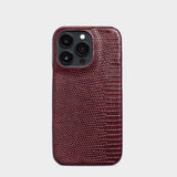Red Wine Crocodile Textured Case