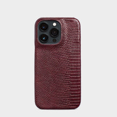 Red Wine Crocodile Textured Case