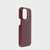 Red Wine Crocodile Textured Case