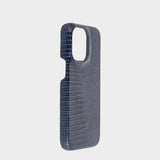 Navy Blue Crocodile Textured Case